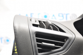 Torpedo front panel without AIRBAG Ford Escape MK3 13-16 dorest black pressed, broken glove compartment strip, scratches, without plugs