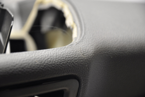 Torpedo front panel without AIRBAG Ford Escape MK3 13-16 dorest black pressed, broken glove compartment strip, scratches, without plugs
