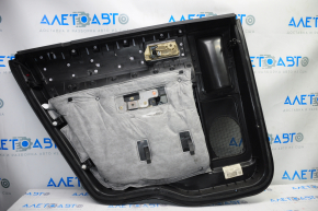 Door trim card rear right Ford Flex 13-19 rest, black with beige insert rubber, armrest rubber, insert under wood gloss, scratches