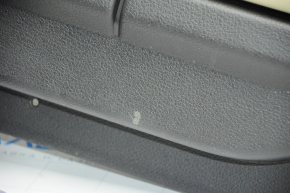 Door trim card rear right Ford Flex 13-19 rest, black with beige insert rubber, armrest rubber, insert under wood gloss, scratches