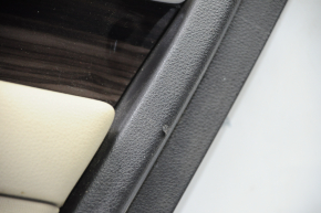 Door trim card rear right Ford Flex 13-19 rest, black with beige insert rubber, armrest rubber, insert under wood gloss, scratches