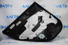 Door trim card rear right Ford Fiesta 11-19 black with black insert plastic, armrest plastic, under fur window lifter, scratch on handle
