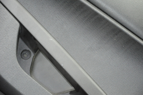 Door trim card rear right Ford Fiesta 11-19 black with black insert plastic, armrest plastic, under fur window lifter, scratch on handle