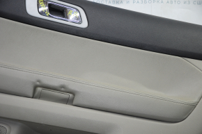 Door trim card rear right Ford Explorer 11-15 prerest gray with gray insert leather, peeled leather, bumps, scratches
