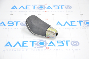 Gear knob Toyota Avalon 13-18 textured leather black, scratches on leather