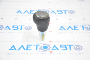 Gear knob Toyota Camry v50 12-14 usa rubber, insert under gray wood, peeled varnish