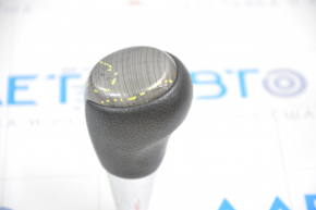 Gear knob Toyota Camry v50 12-14 usa rubber, insert under gray wood, peeled varnish