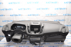 Torpedo front panel with AIRBAG Ford Escape MK3 13-16 prerest, with glove compartment, broken mount, dents, scratches, broken plan bard