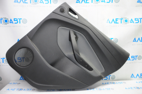 Door trim card rear right Ford Escape MK3 13-19 prerest black with black insert plastic, armrest cloth, under tweeter, scratches, for dry cleaning