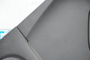 Door trim card rear right Ford Escape MK3 13-19 pre-rest black with black insert plastic, armrest leather, scratches