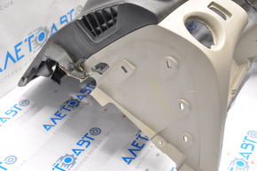 Torpedo front panel without AIRBAG Ford Fiesta 11-19 black-beige, without plugs, scratches, broken fastener