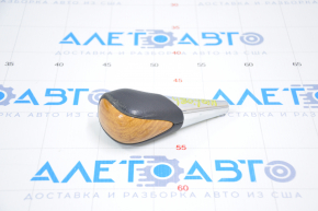 Gear knob Toyota Highlander 08-13 leather black, wood grain, worn leather