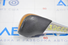Gear knob Toyota Highlander 08-13 leather black, wood grain, worn leather