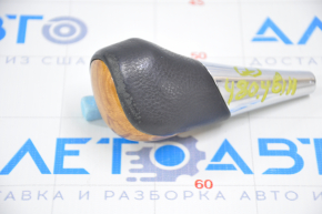 Gear knob Toyota Highlander 08-13 leather black, wood grain, worn leather