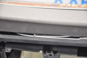 Torpedo front panel without AIRBAG Lincoln MKZ 13-20 black THX, scratches, butt, without plugs