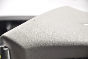 Torpedo front panel without AIRBAG Lincoln MKZ 13-20 gray THX with beige overlays, broken fastener, rubbed