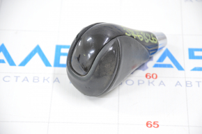 Gear knob Lexus RX350 RX450h 10-15 leather ebony, pokes on wood, scratched and worn leather