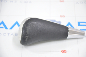 Gear knob Lexus RX300 RX330 RX350 RX400h 04-08 leather black, nickel trim, scratches and nicks on the trim, scuffed and scratches on the leather