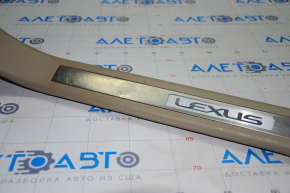 Door sill trim with illumination front left Lexus RX300 RX330 RX350 RX400h 04-08 beige, bumps, scratches