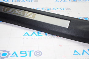 Door sill trim inner front left Lexus RX350 RX450h 16-22 black with chrome, scratches