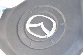 Black steering wheel airbag for Mazda3 2003-2009, chrome trim, rusty squib