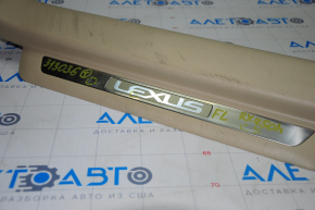 Door sill trim front left Lexus RX350 RX450h 10-15 beige, rubbed, bumps on chrome
