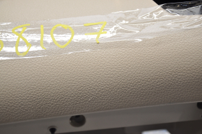 Torpedo front panel without AIRBAG Nissan Rogue 14-20 beige, bent in the center, scratches