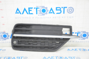 Front bumper grille right Volvo XC90 16-19 with chrome molding for parking sensors, sand