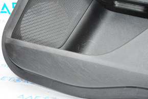 Door trim card rear right Ford Fusion mk5 13-16 black with gray insert cloth, armrest leather, molding gray gloss, scratches, pokes, for dry cleaning