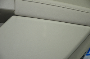 Door trim card rear right Ford Fusion mk5 13-16 beige with beige insert cloth, armrest leather, molding gray structure, tears, creases, for dry cleaning