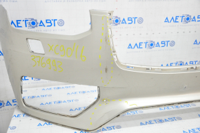Front bare bumper Volvo XC90 16-19 for headlight washer and park assist, beige, broken, pressed, scratch