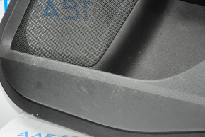 Door trim card rear right Ford Fusion mk5 13-16 black with black insert cloth, armrest leather, molding gray gloss, scratches