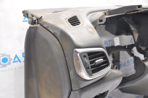 Dashboard front panel without AIRBAG Infiniti QX30 17-19 black, without overlays, after fire
