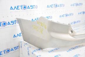 Rear bumper bare upper part Volvo XC90 16-19 for car parking, beige, break fastened, pressed