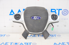 Airbag in steering wheel driver Ford Escape MK3 13-15 black, broken fastener, dented emblem