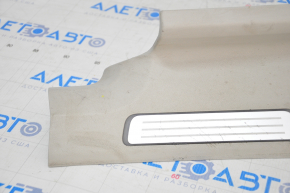Door sill trim rear left inner Volvo XC90 16-23 with illumination, gray, scratches