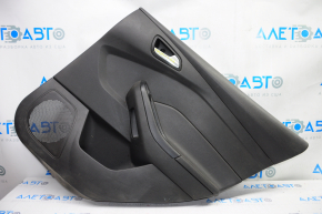 Door trim card rear right Ford Focus mk3 11-13 black with black insert plastic, scratches