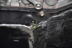 Automatic transmission assembly VW Passat b7 12-15 USA 2.5 MAN 8/10, pan punctured, connector broken