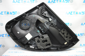 Door trim card rear left Fiat 500L 14- black with brown insert leather, peeled leather, scratches