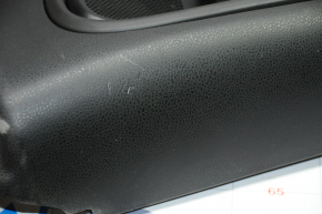 Door trim card rear left Fiat 500L 14- black with brown insert leather, peeled leather, scratches