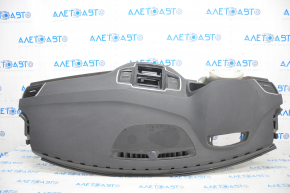 Torpedo front panel without AIRBAG Volvo XC90 16-22 for projection gray + black, lower part for re-stitching