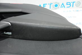 Door trim card rear left VW Passat b8 16-19 USA black with black insert leather, armrest leather, molding gray gloss, for dry cleaning
