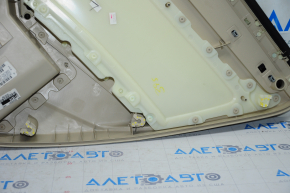 Door trim card rear left VW Passat b7 12-15 USA beige with beige insert leather, armrest leather, molding gray scratch gloss, break crepe, scratches