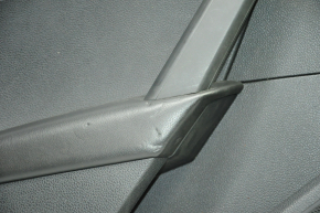 Door trim card rear left VW Passat b7 12-15 USA black with black insert plastic, armrest leather, molding gray gloss, butts