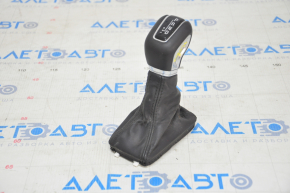 Gear knob Volvo XC90 16-22 leather black, chrome