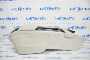 Central console armrest and cup holders Volvo XC90 16-23 leather gray, chemical, tear