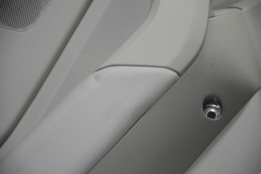 Door trim card rear left VW Jetta 19-24 gray with gray insert plastic, armrest leather, scratches, bumps
