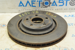 Brake disc front right Lexus RX350 RX450h 16-22 27mm