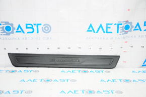 Door sill trim front left outer Hyundai Santa FE Sport 13-18 black, rubbed