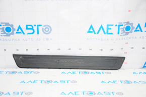 Door sill trim front left outer Hyundai Santa FE Sport 13-18 black, rubbed